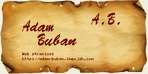 Adam Buban vizit kartica